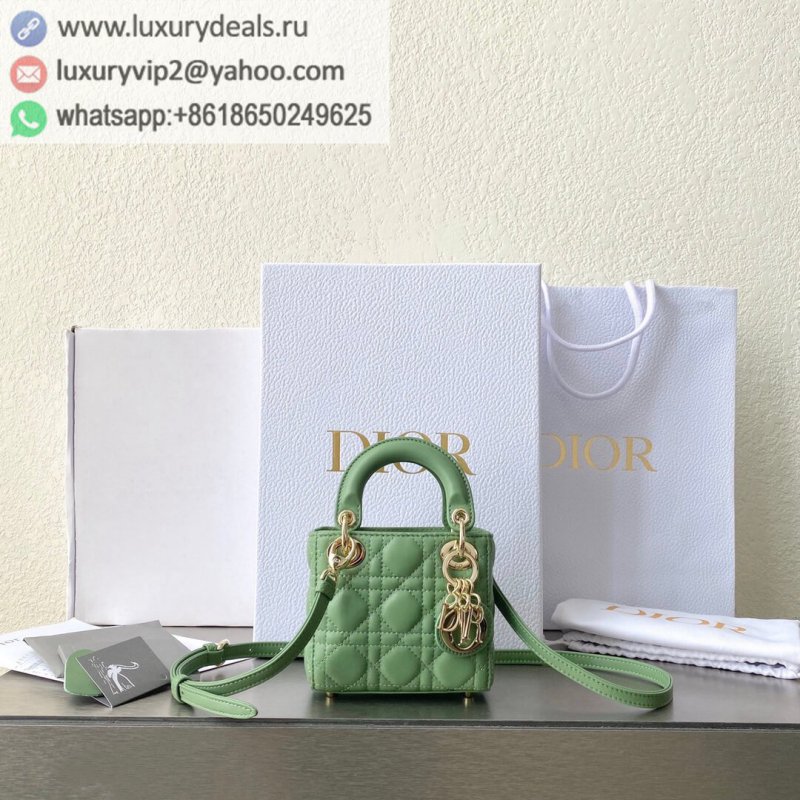 MICRO LADY DIOR BAG mini 3 Grid S0856 Mint Green