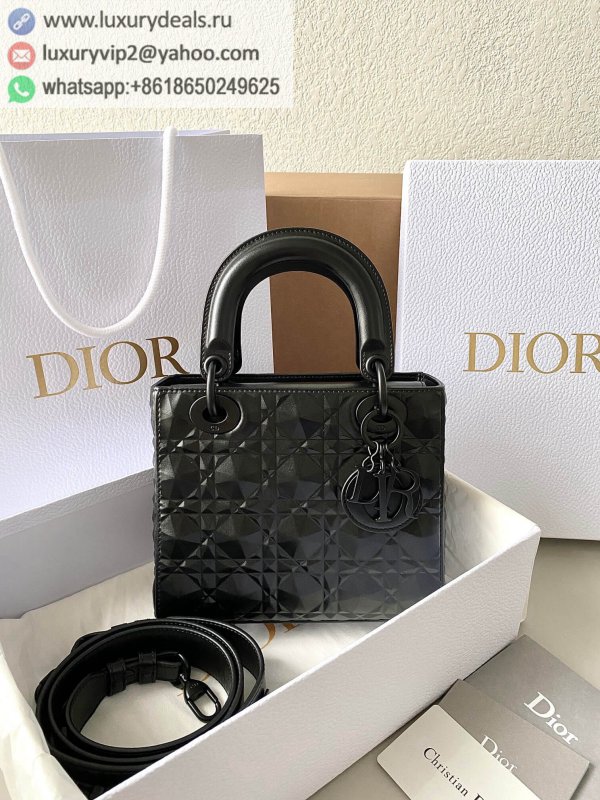 DIOR Small LADY 20CM DIOR MY ABCDIOR 4 Grid M0538 Black