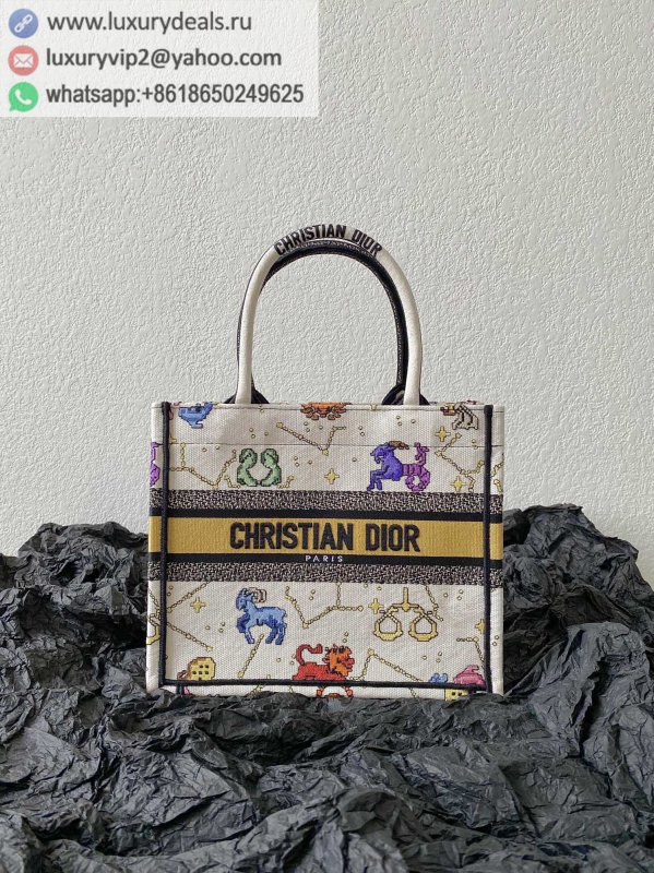 DIOR Small BOOK TOTE M1265 White