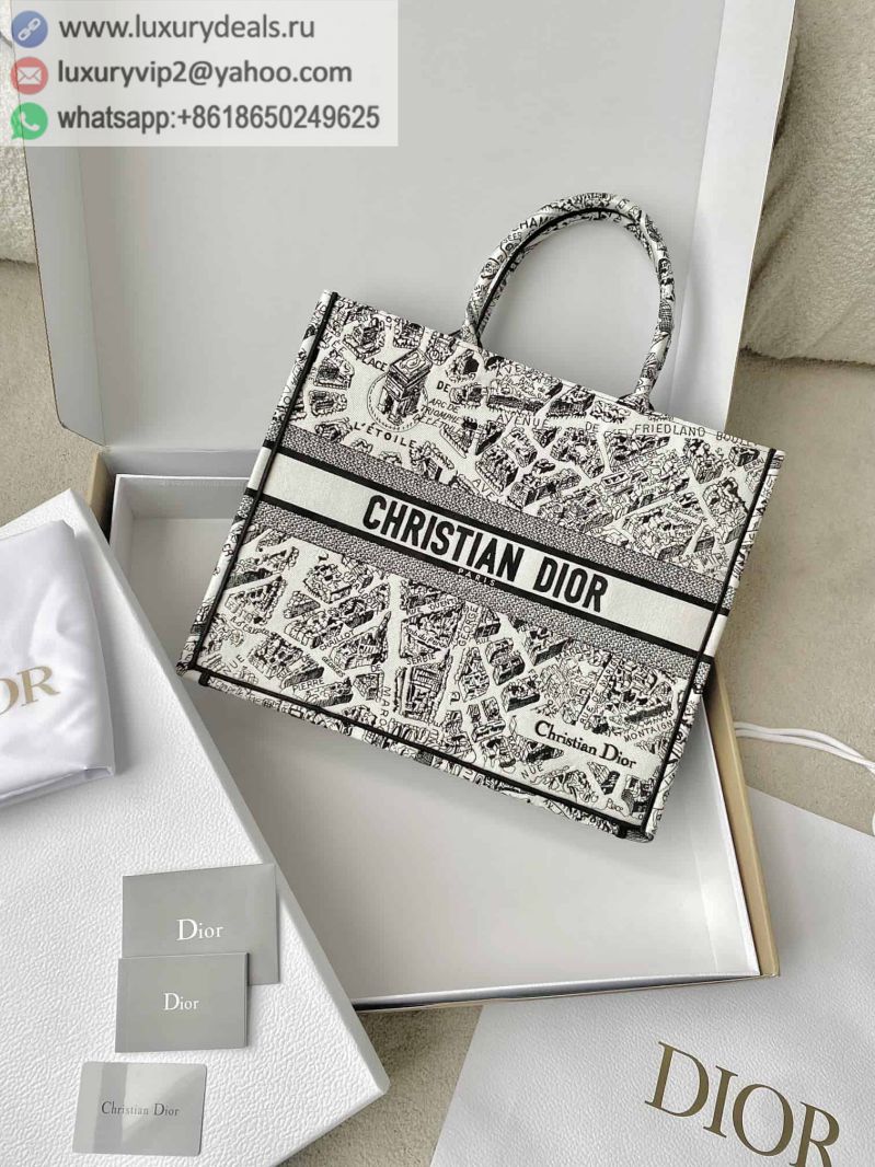 DIOR Large BOOK TOTE M1286 23ss Paris Map