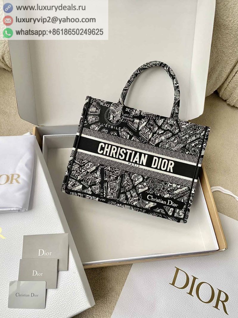 DIOR Medium BOOK TOTE M1296 23ss Paris Map