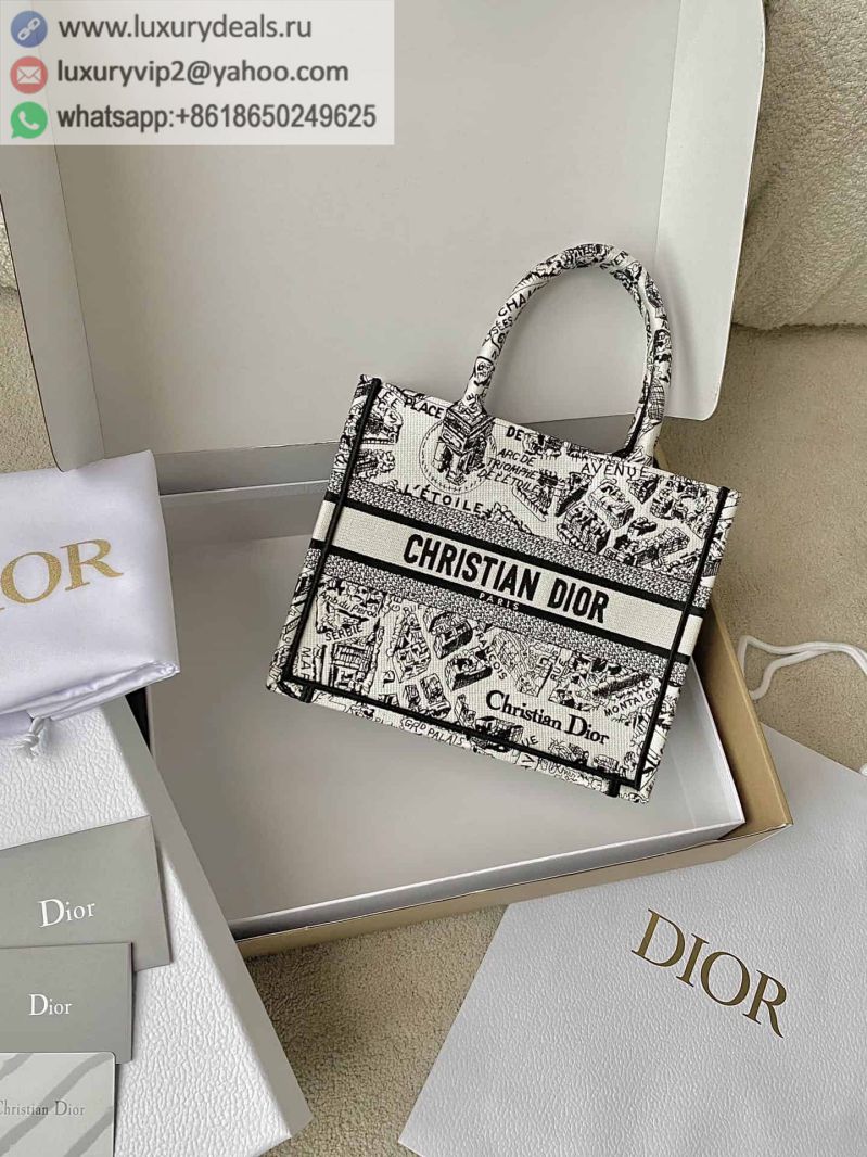 DIOR Small BOOK TOTE M1265 23ss Paris Map