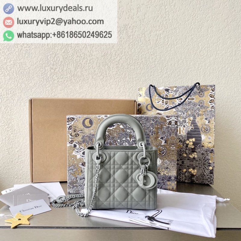 DIOR LADY 17CM 3 Grid M0505 Grey