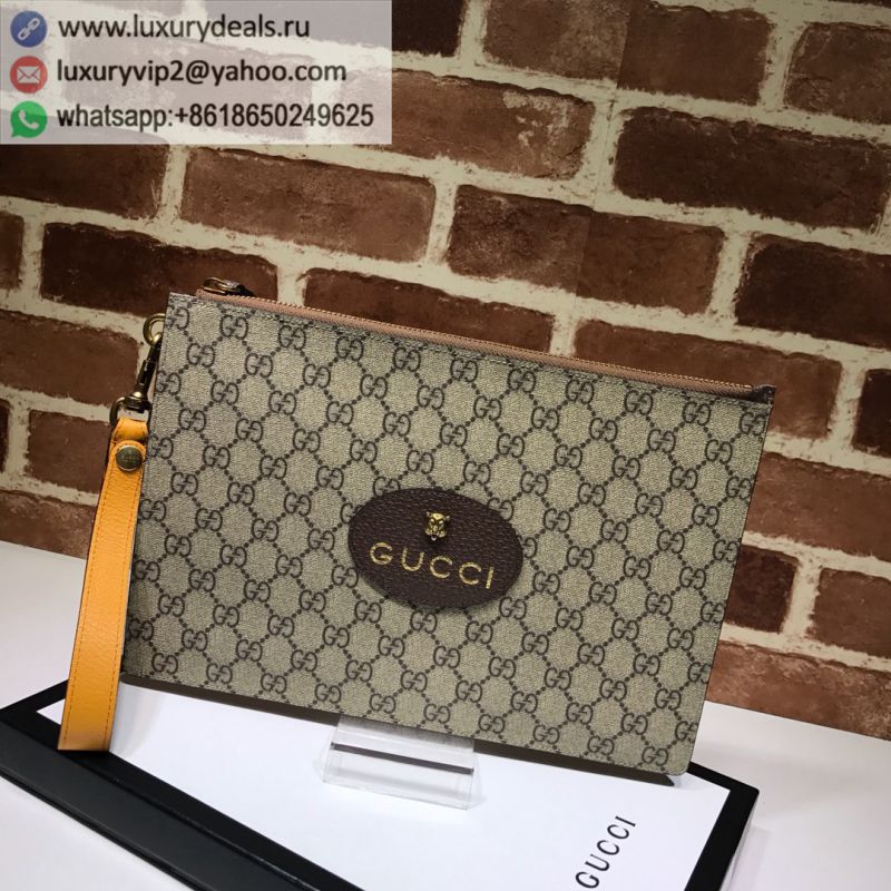 GUCCI Neo Vintage GG Supreme Canvas Clutch Bags 473956