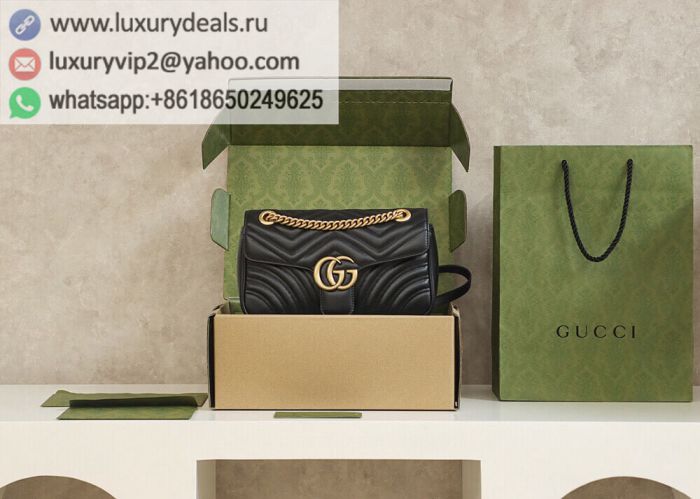 GUCCI GG Marmont small matelasse Shoulder Bags 443497 Black