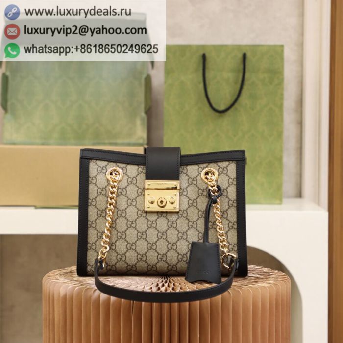 GUCCI Padlock# Small Shoulder Bags 498156 Black