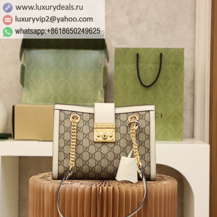 GUCCI Padlock# Small Shoulder Bags 498156 White