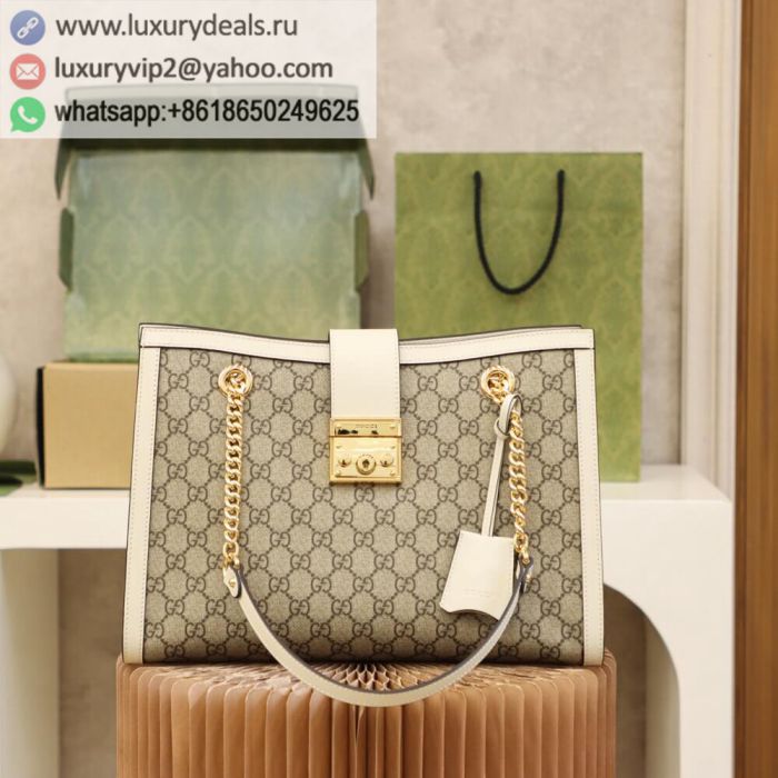 GUCCI Padlock# Medium Shoulder Bags 479197 White