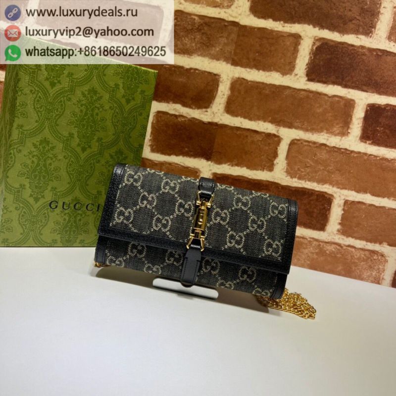 GUCCI Denim Crossbody Chain Bags 652681