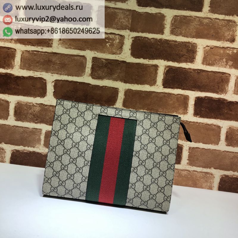 GUCCI GG Supreme Canvas Clutch Bags 475316