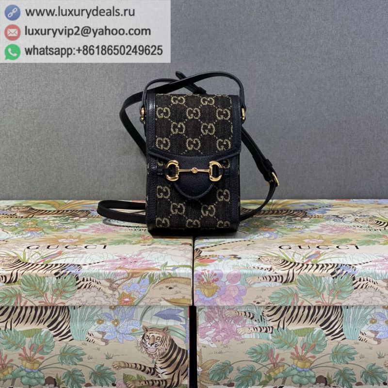 GUCCI Black Denim 1955 Sling Bags 625615