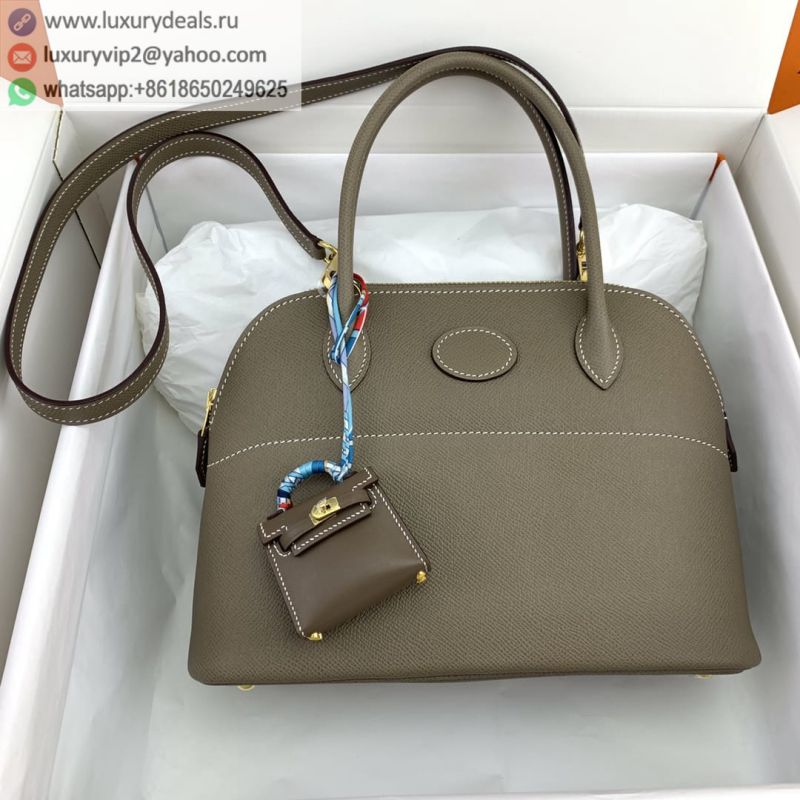 Hermes Bolide 27cm epsom leather CK18 Etoupe