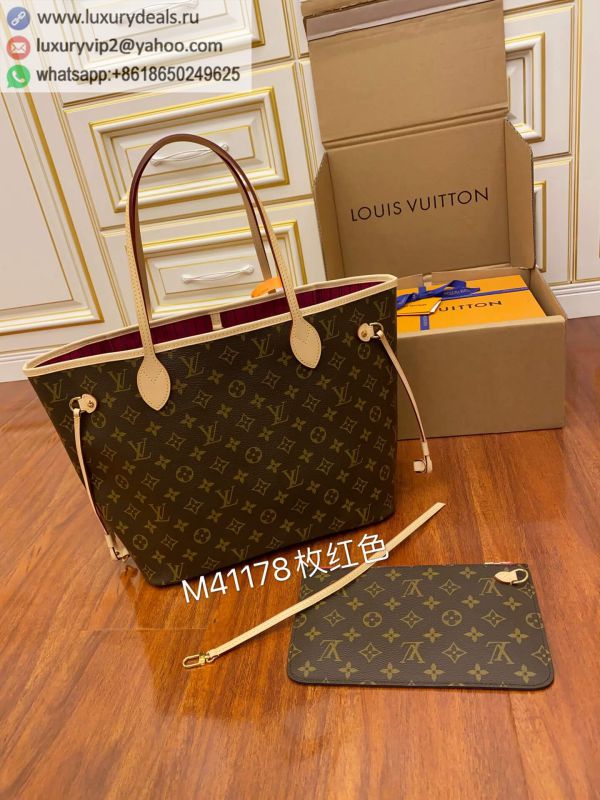 LV M41178 NEVERFULL MM Shopping Bags