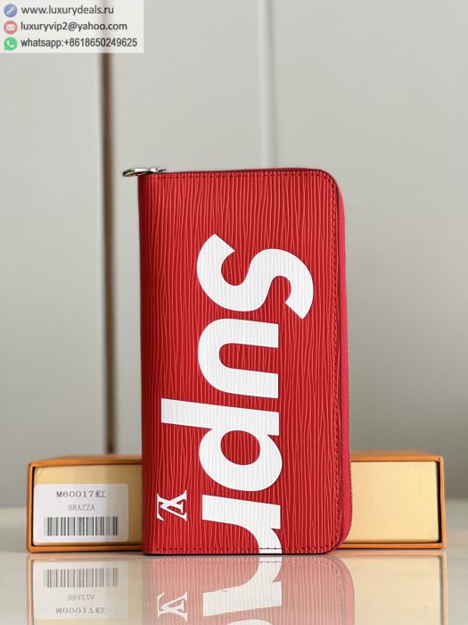 LV Supreme epi Zippy Wallets M60017 Red