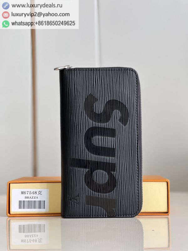 LV Supreme epi Zippy Wallets M67548 Black