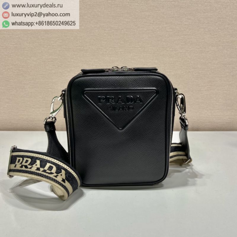 PRADA Saffiano Embroidery Crossbody 2VH154