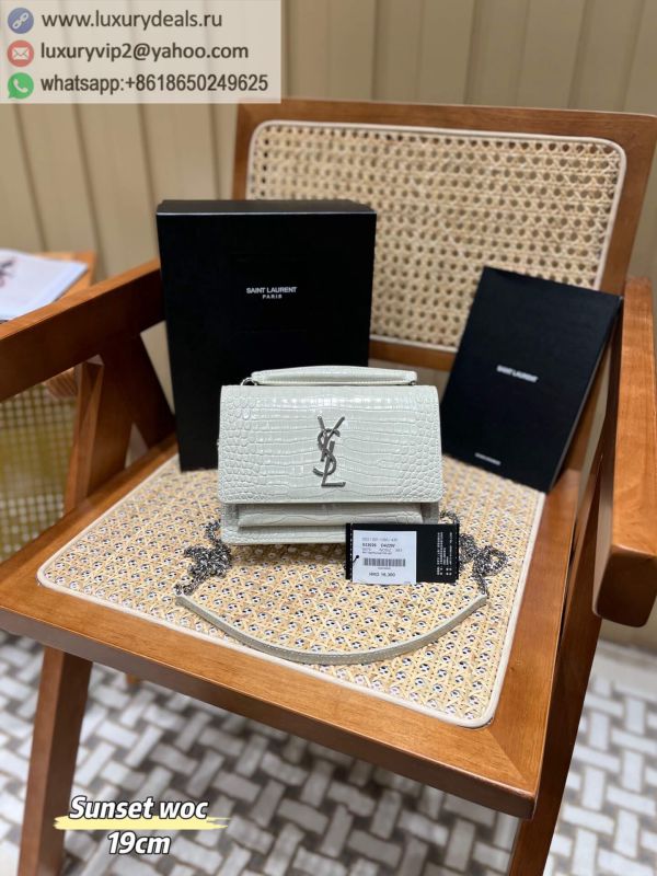 YSL Sunset Woc 19CM 533026 Crocodile Pattern