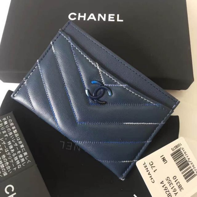 CC Soft Leather A82616 Blue Card Holders Women Bags