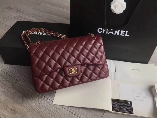 CC Classic CF JUMBO Chain Wine Red Gold Buckle Shoulder Bags Women Bags