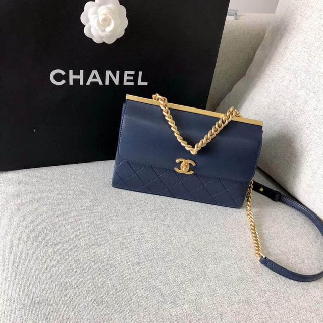 2018ss CC Soft Leather Small A57086 Blue Shoulder Bags Women Bags