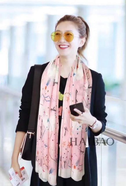 CC 100% 300 Cashmere Pink Women Scarves