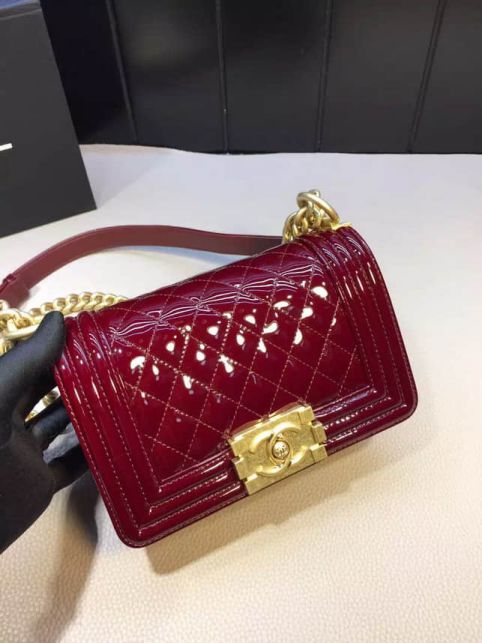 CC Leboy Patent 20cm Gold Buckle a Shoulder Bags Women Bags