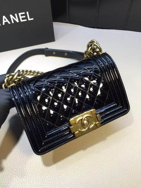 CC Leboy Patent 20cm Gold Buckle a Shoulder Bags Women Bags