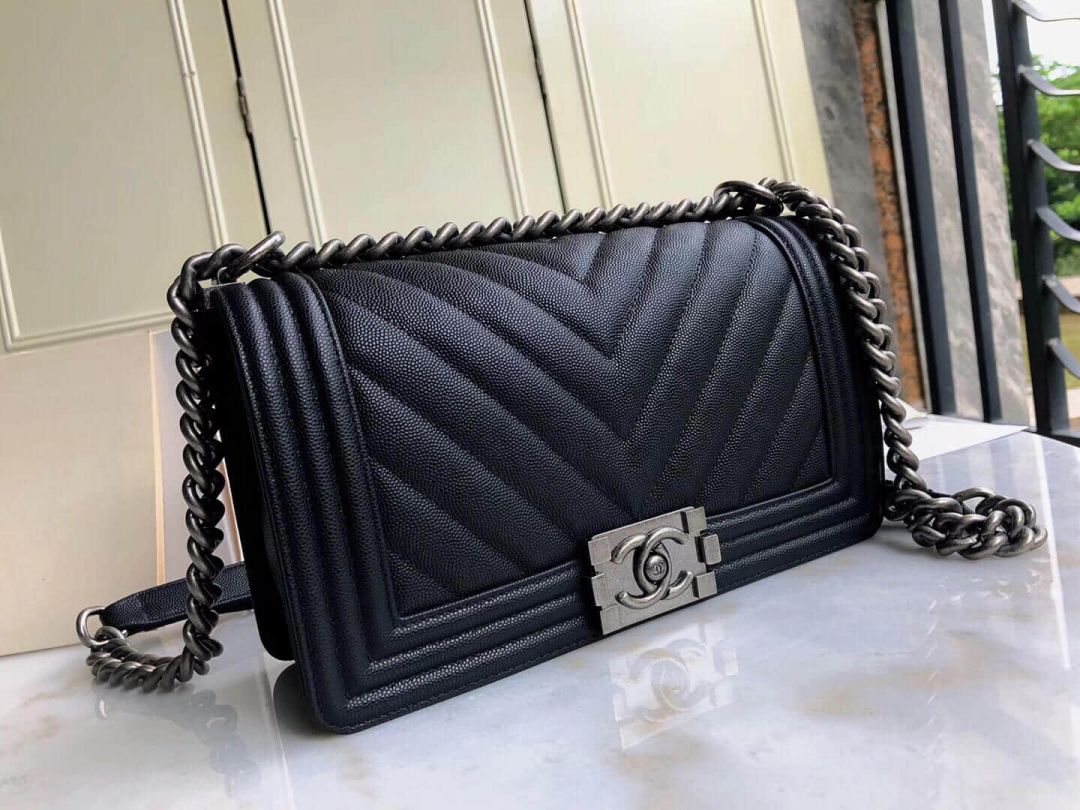 2018ss CC Leboy25 Black V Silver Buckle 67086 Shoulder Bags Women Bags