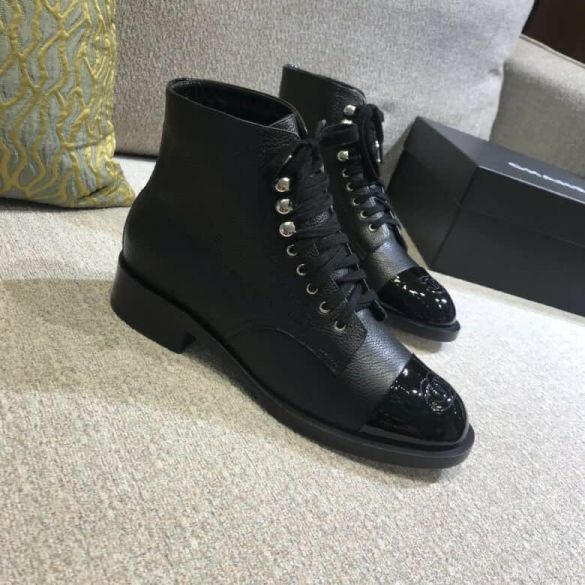 CC 2018 Leather Ankle Boots Women Shoes