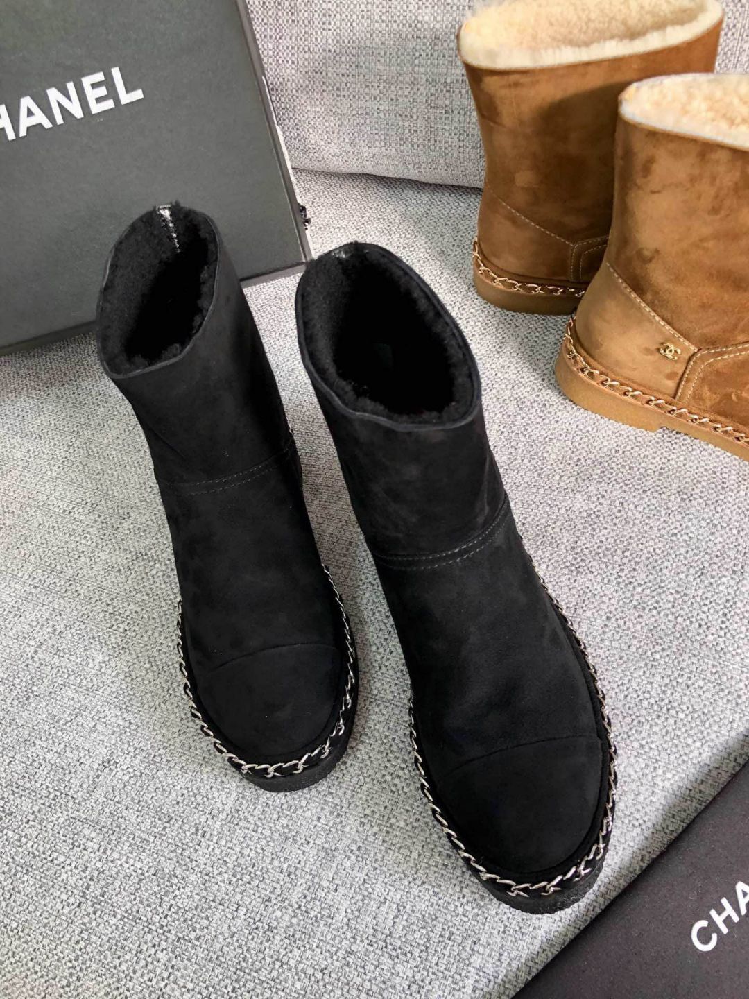 CC Suede Chain Boots Women Shoes