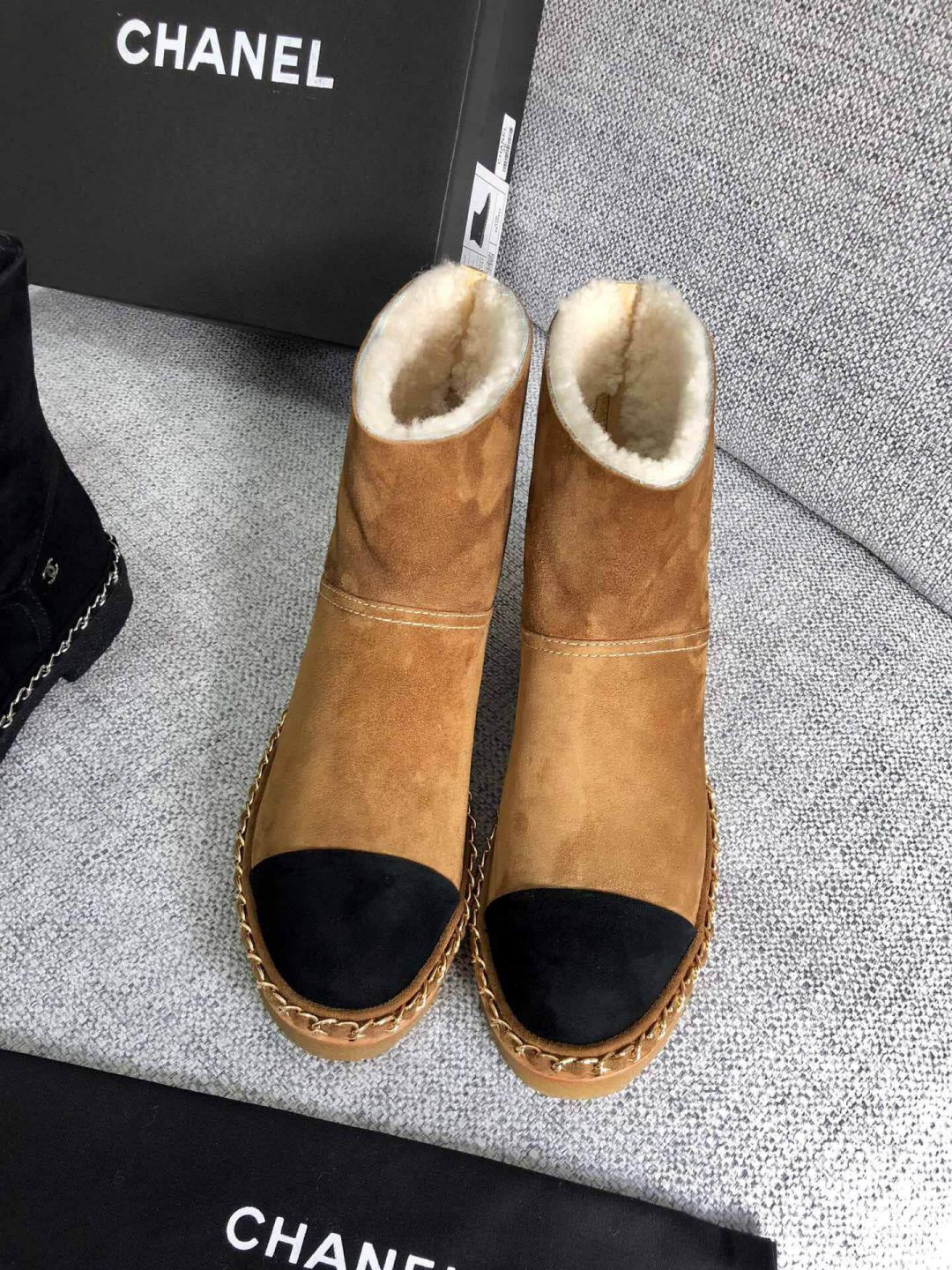 CC Suede Chain Boots Women Shoes