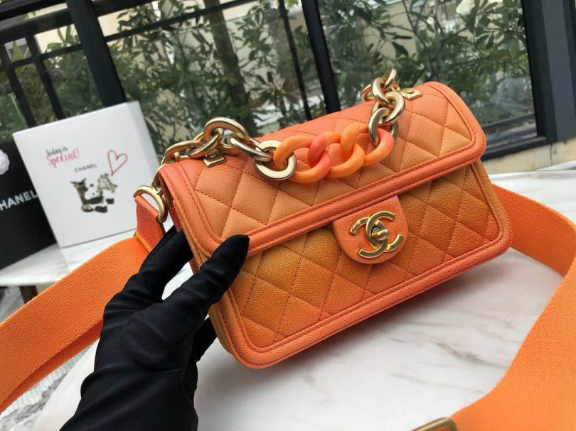 CC Fading Orange Small Shoulder Bags Women Bags