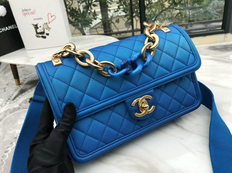 CC 2019SS Fading Blue Large Shoulder Bags Women Bags