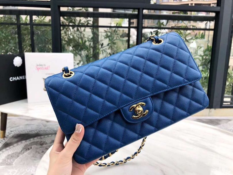 CC CF25 Gold Buckle Medium Navy Shoulder Bags Women Bags