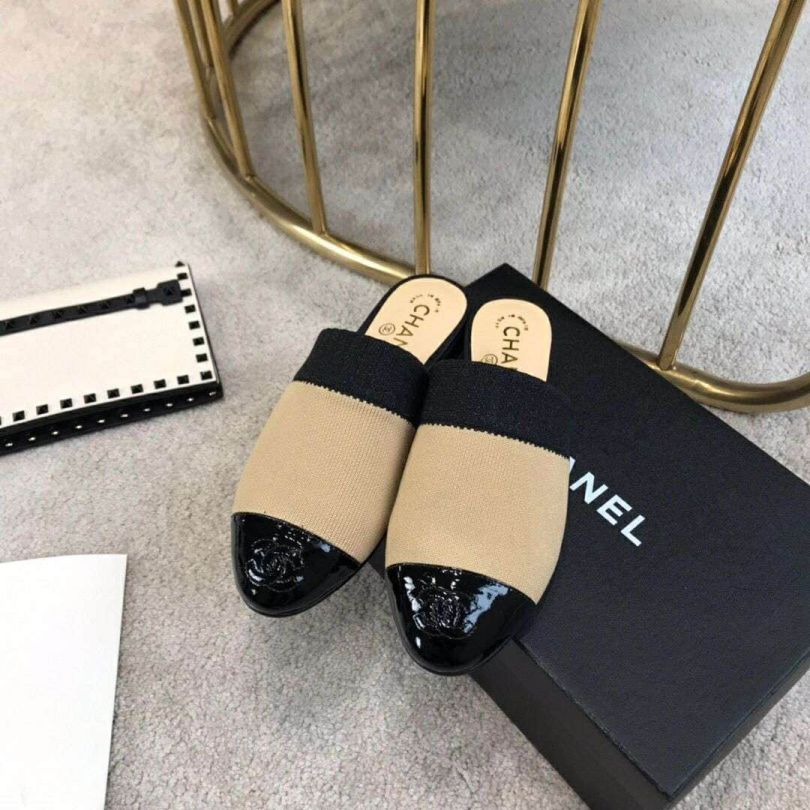 CC Soft Leather Slippers Women Shoes