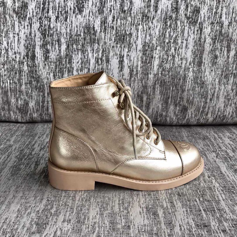 CC 2019FW Leather Boots Women Shoes