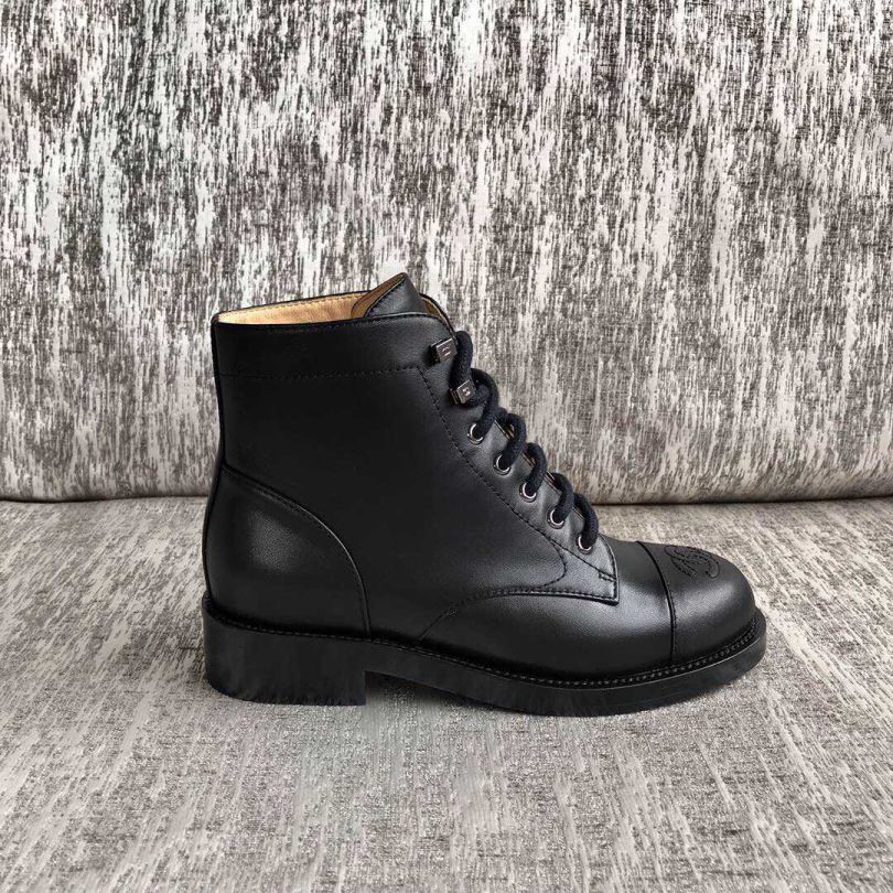 CC 2019FW Leather Boots Women Shoes