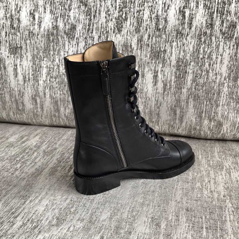 CC 2019FW Leather Boots Women Shoes