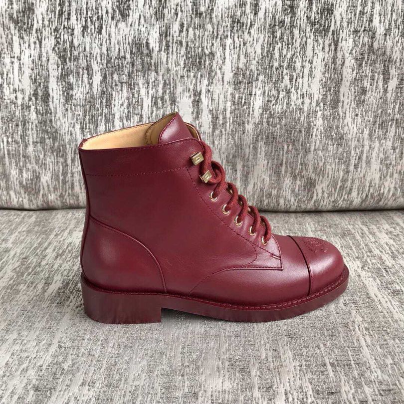 CC 2019FW Leather Boots Women Shoes