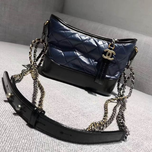 CC Navy Black Vintage Leather GABRIELLE Small A91810 Shoulder Bags Women Bags