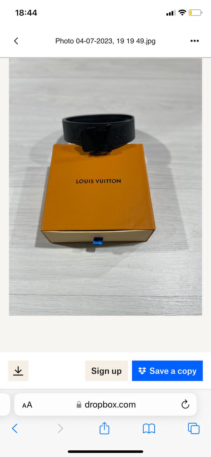 Louis Vuitton mens belt