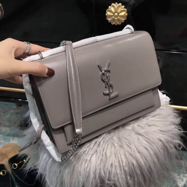 YSL 442906 Grey Shoulder Bags