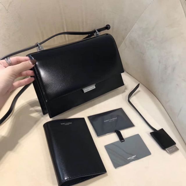 YSL Small BABYLONE Black Suede Crossbody 484509 Shoulder Bags