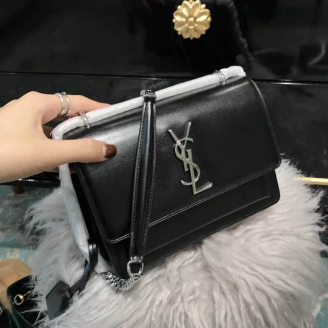 YSL/SLP Leather 441972 Black Shoulder Bags