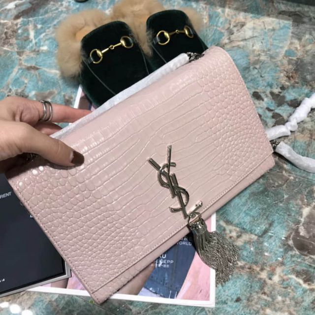 YSL Pink Medium KATE Tassel Crossbody 354119 Shoulder Bags