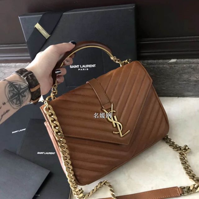 YSL Messenger 500839 Coffee Shoulder Bags