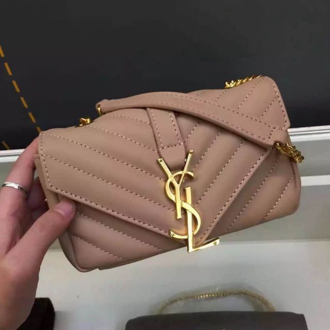 YSL Women Bag on Chain Pink Shoulder Bags