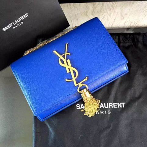 YSL 354120Q Caviar Small Chain Tassel Shoulder Bags