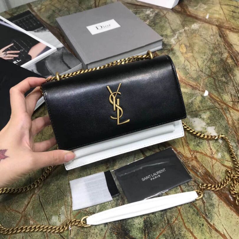 YSL 2018ss Black&White sunset mini bag Bag on Chain 452157 Shoulder Bags