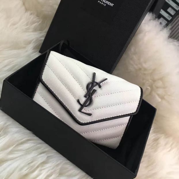 YSL 2017SS Women / 447954 White Wallets